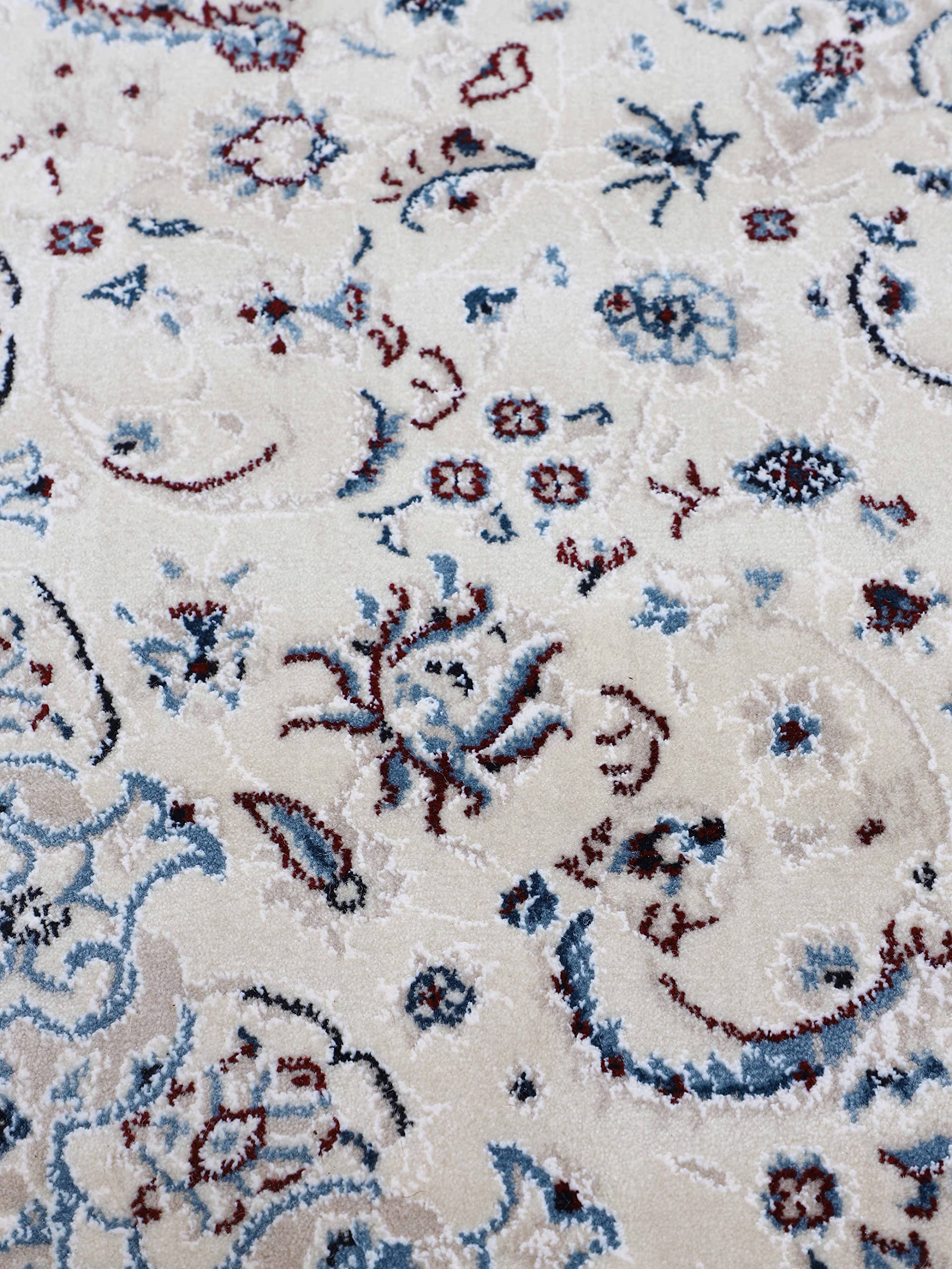 carpetfine Tappeto Orientale Nain Diane Beige 140x200 cm | Traditional Tappeto per soggiorno e camera da letto