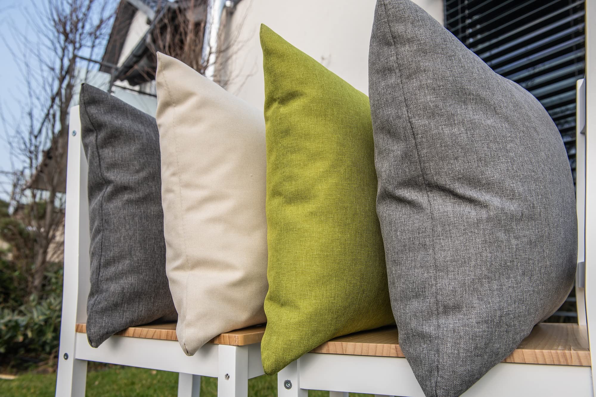 chilly pilley Coussins Décoratifs Coussins De Canapé Petits Coussins De Jardin 4X 50x50 cm Gris