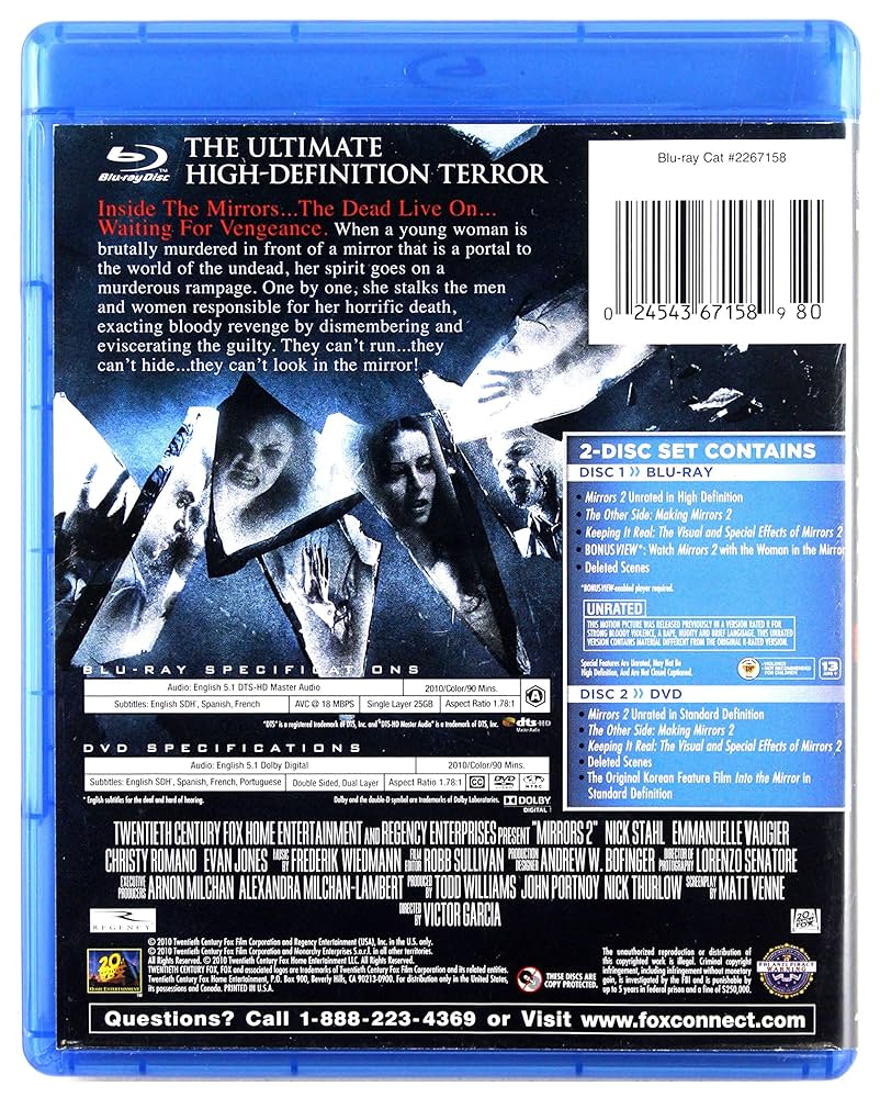 Amazon.com: Mirrors 2 (Unrated Edition) [Blu-ray