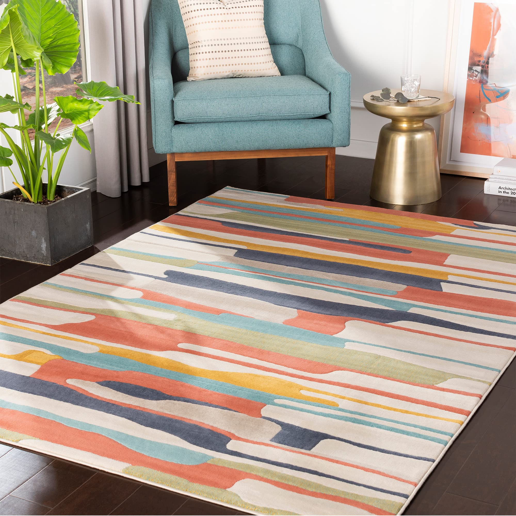 Livabliss ANAIS Coral Area Rug - 160 x 220 cm - Pink - Polypropylene - Oeko-Tex Standard 100