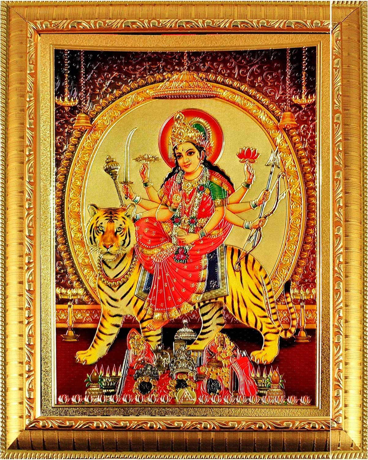Laxmi Ganesh Saraswati Frame - Hindu God Decor -18 Laxmi Ganesh Saraswati Frame - Hindu God Decor -18