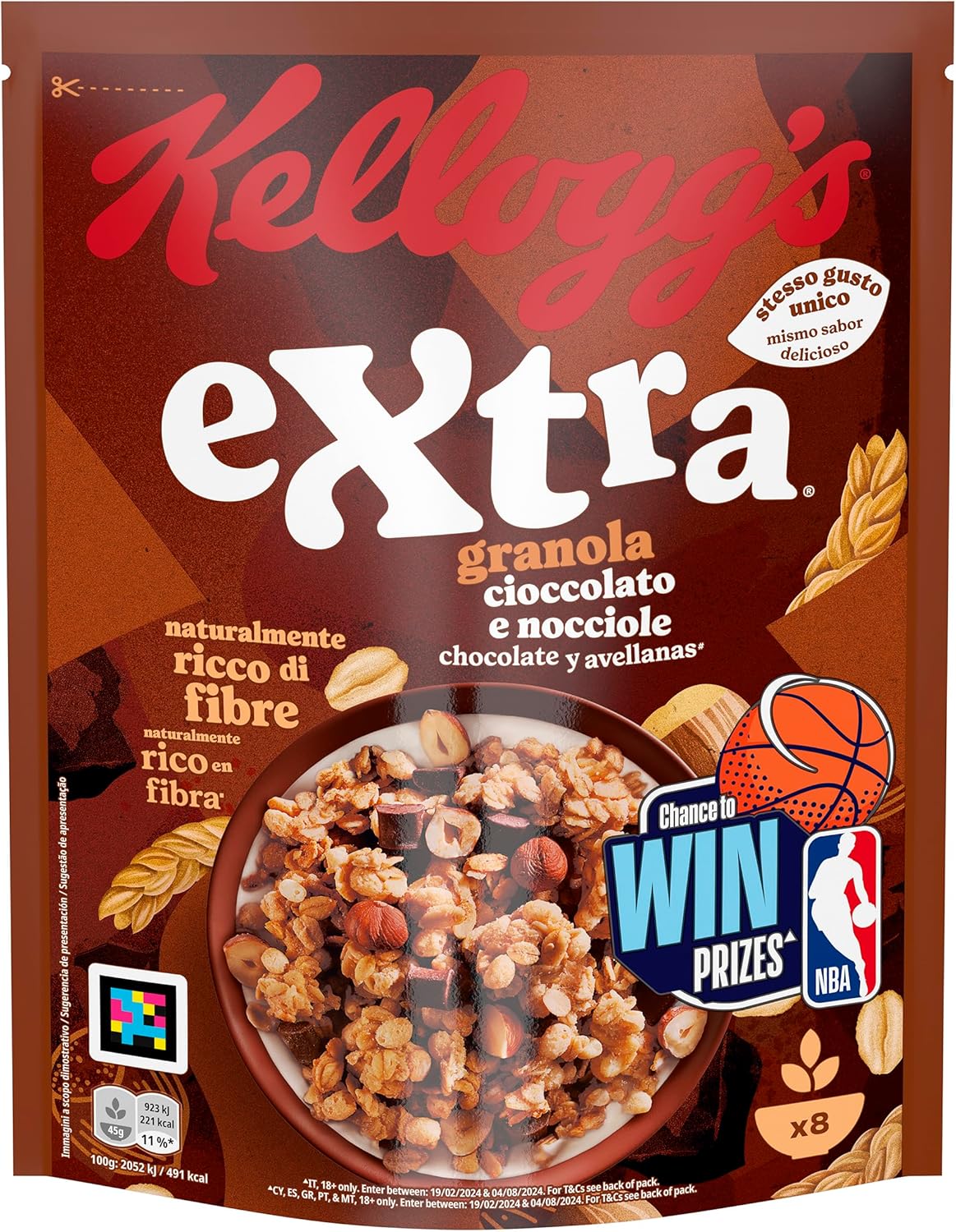 Kellogg's Extra Cioccolato e Nocciole, 375g - Immagine 1