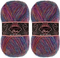 Vista 131 de JubileeYarn Mohair Elixir Yarn - 50g/ovillo Mezcla de lana para bebé - Azul Laguna - 4 ovillos