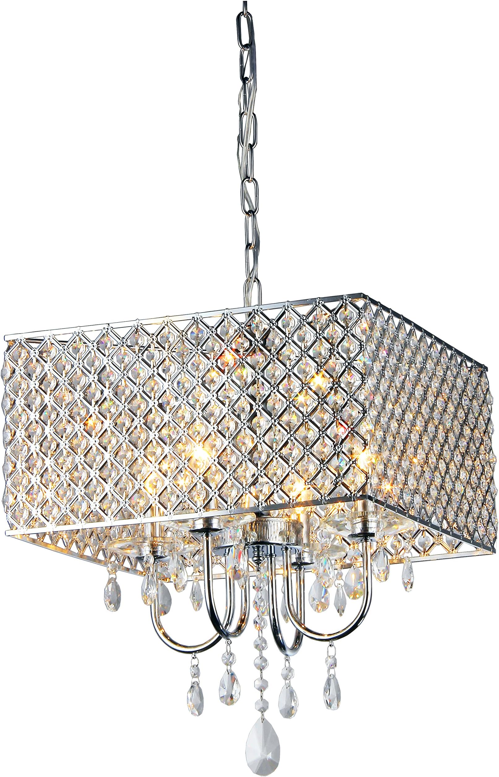 Whse of Tiffany RL5623 Royal Crystal Chandelier, 17" L x 17" W x 9" H