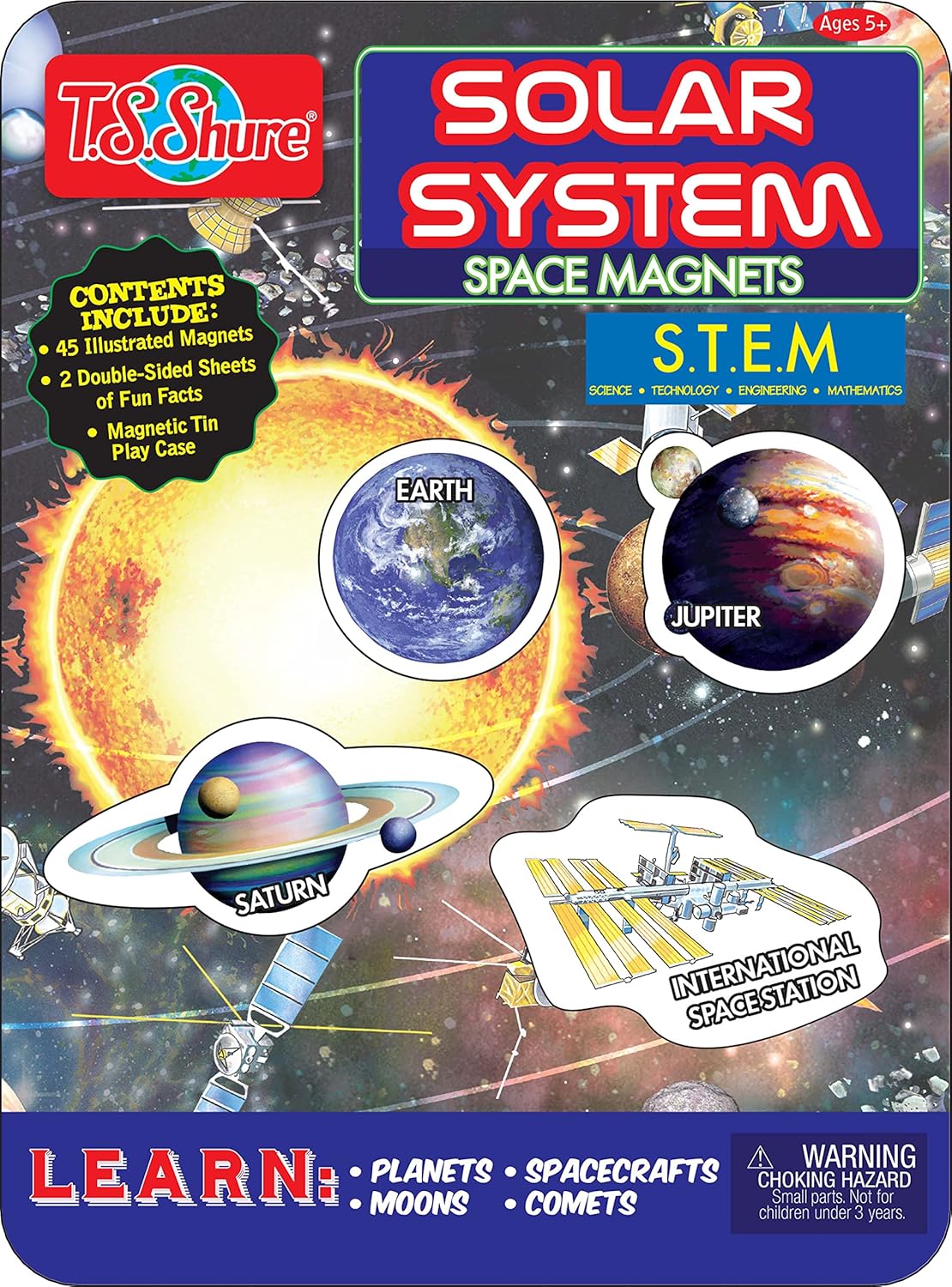 Amazon.com: Bendon Solar System Educational Learning Game Tin: Magnetic ...