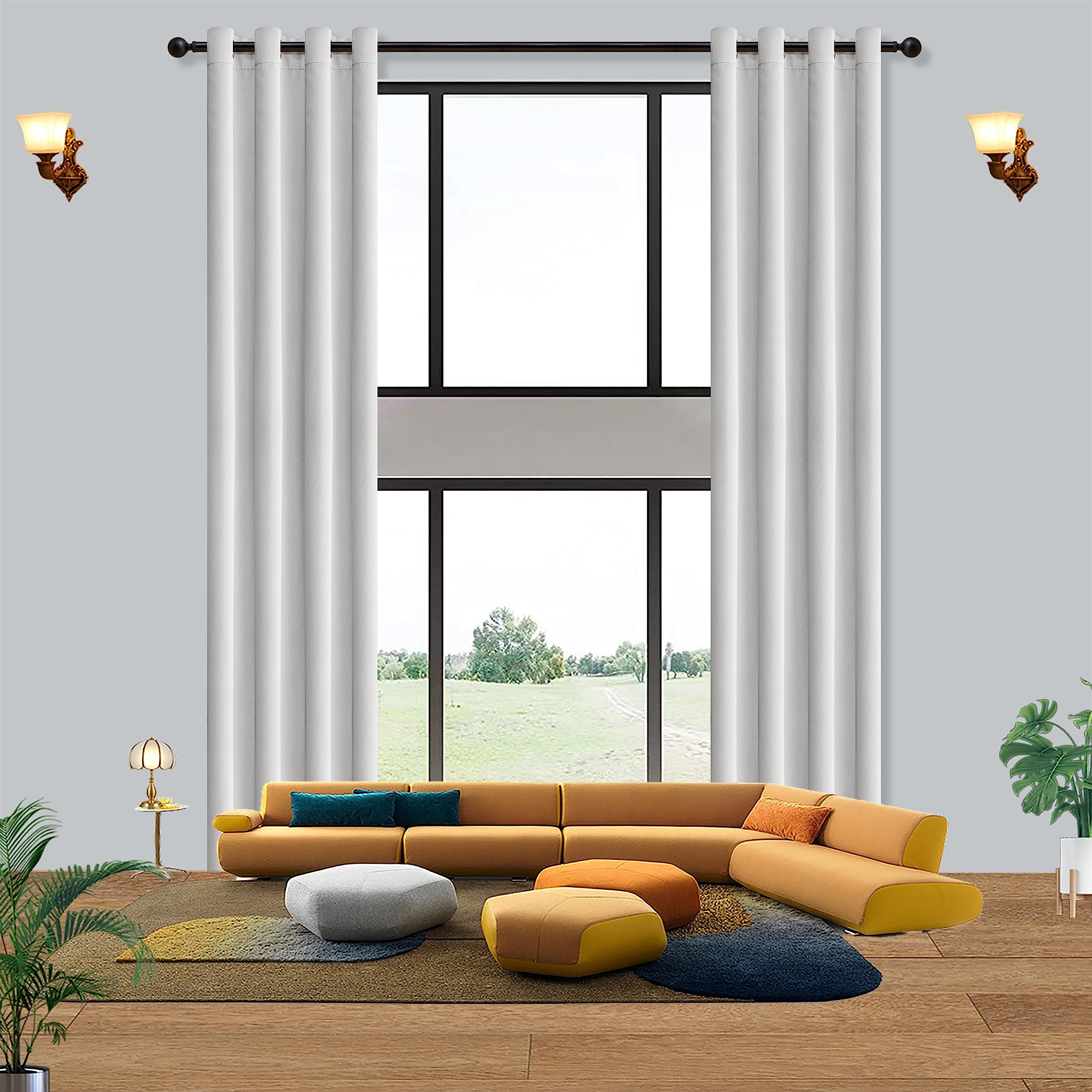 Qiseca Extra Long Curtains High Ceiling Drapes 16Ft for Living Room