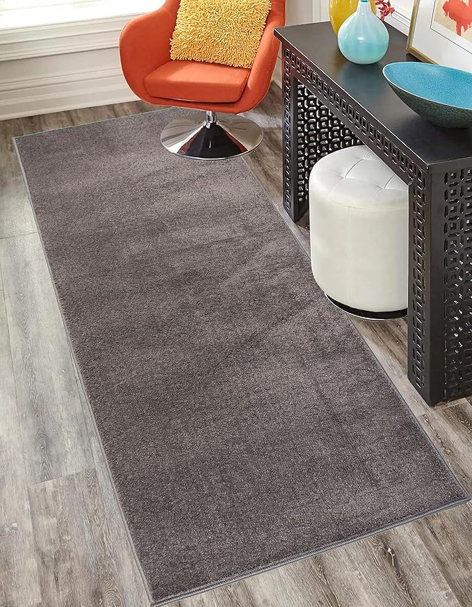 Amazon.com: RugStylesOnline Custom Size Runner Rug Solid Color Design ...