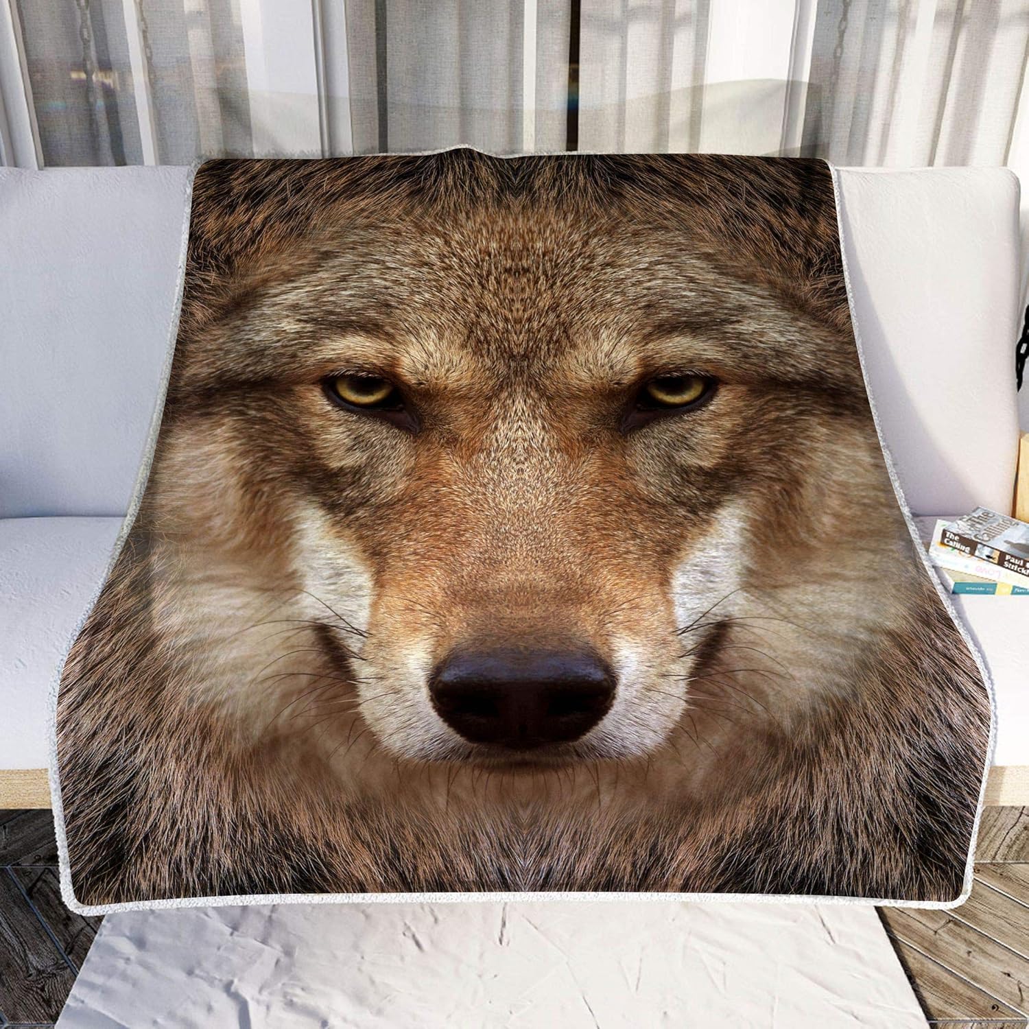 Custom Blankets Sherpa Blanket 3D Print Blanket Women Series 6 Wolf