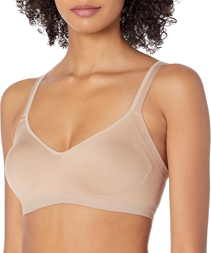 Vintage Style Bras | Classic Bra, Old Style Bras Warners Womens Easy Does It No Dig Wire-Free Bra AT vintagedancer.com