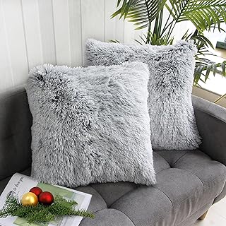 Uhomy 2 Packs Fluffy Accent Pillows Cover 18
