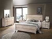 Vista 1 de Roundhill Furniture Imerland - Juego de dormitorio de 5 piezas con acabado blanco contemporáneo