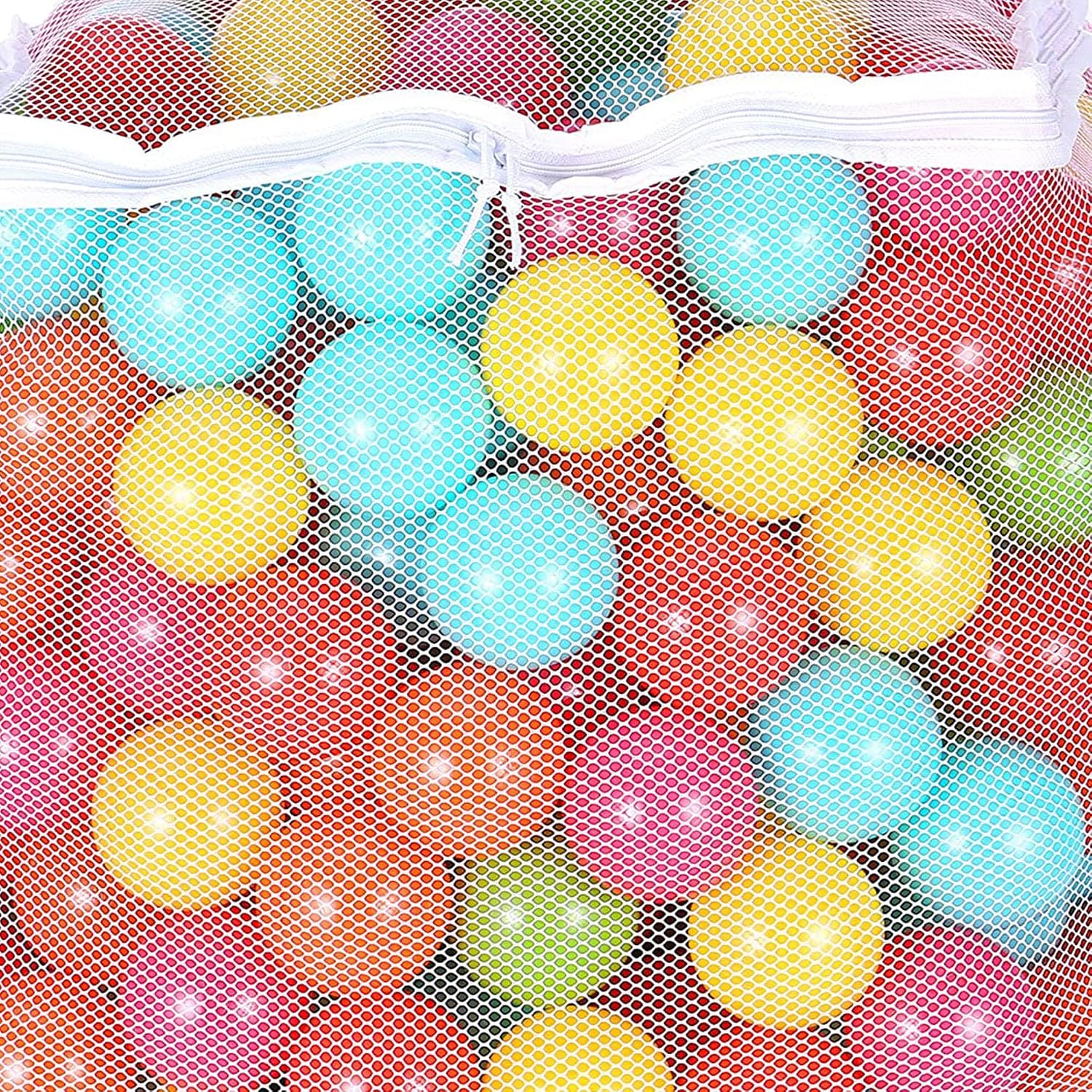 BalanceFrom Fitness 2.3 Inch 400 Crush Proof Play Pit Balls with Mesh Storage Bag for Playpens, Bounce Houses, and Kiddie Pools, Multicolor (3 Pack)