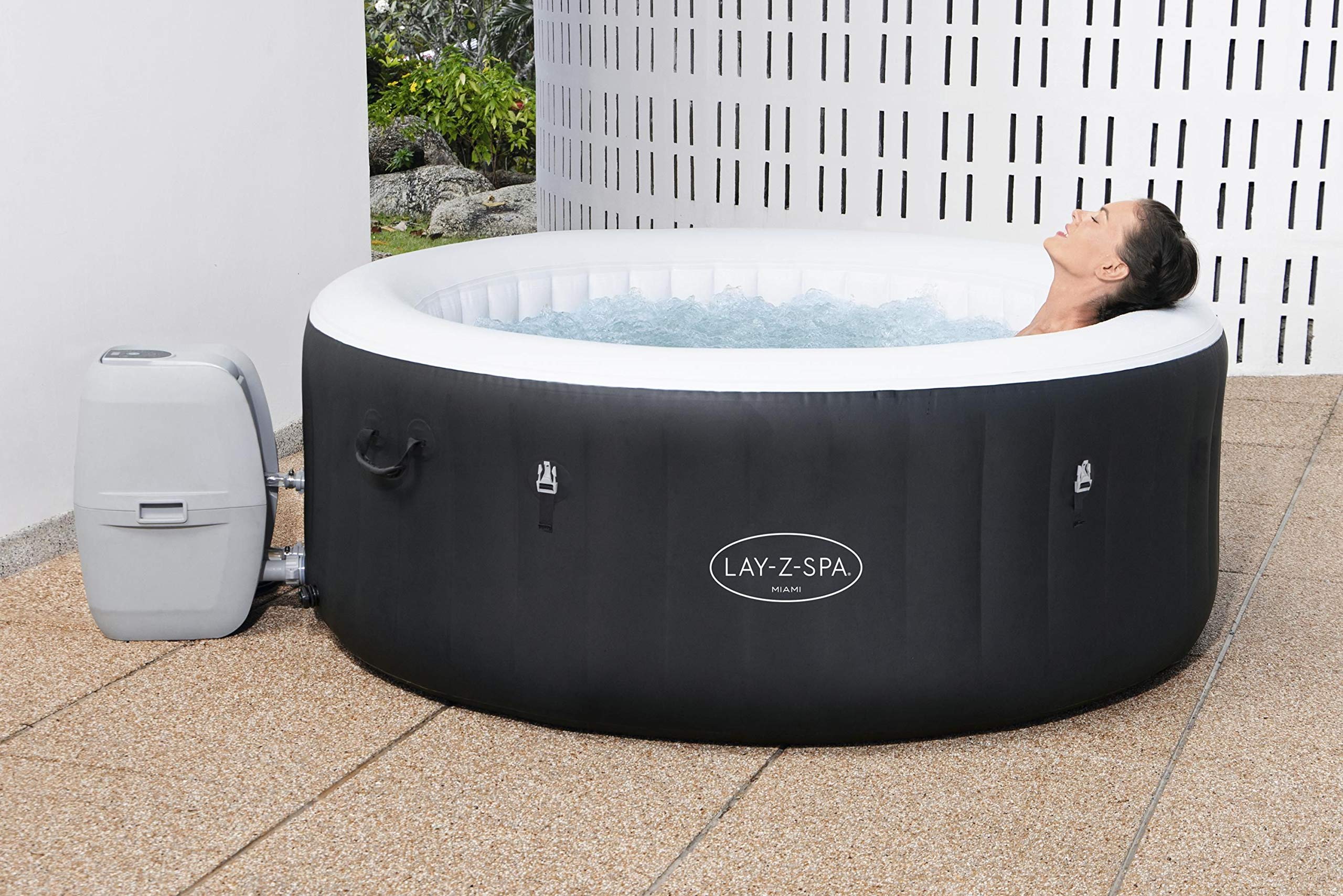 Bestway 60001 Minipiscina idromassaggio gonfiabile Miami Lay-Z-Spa AirJet