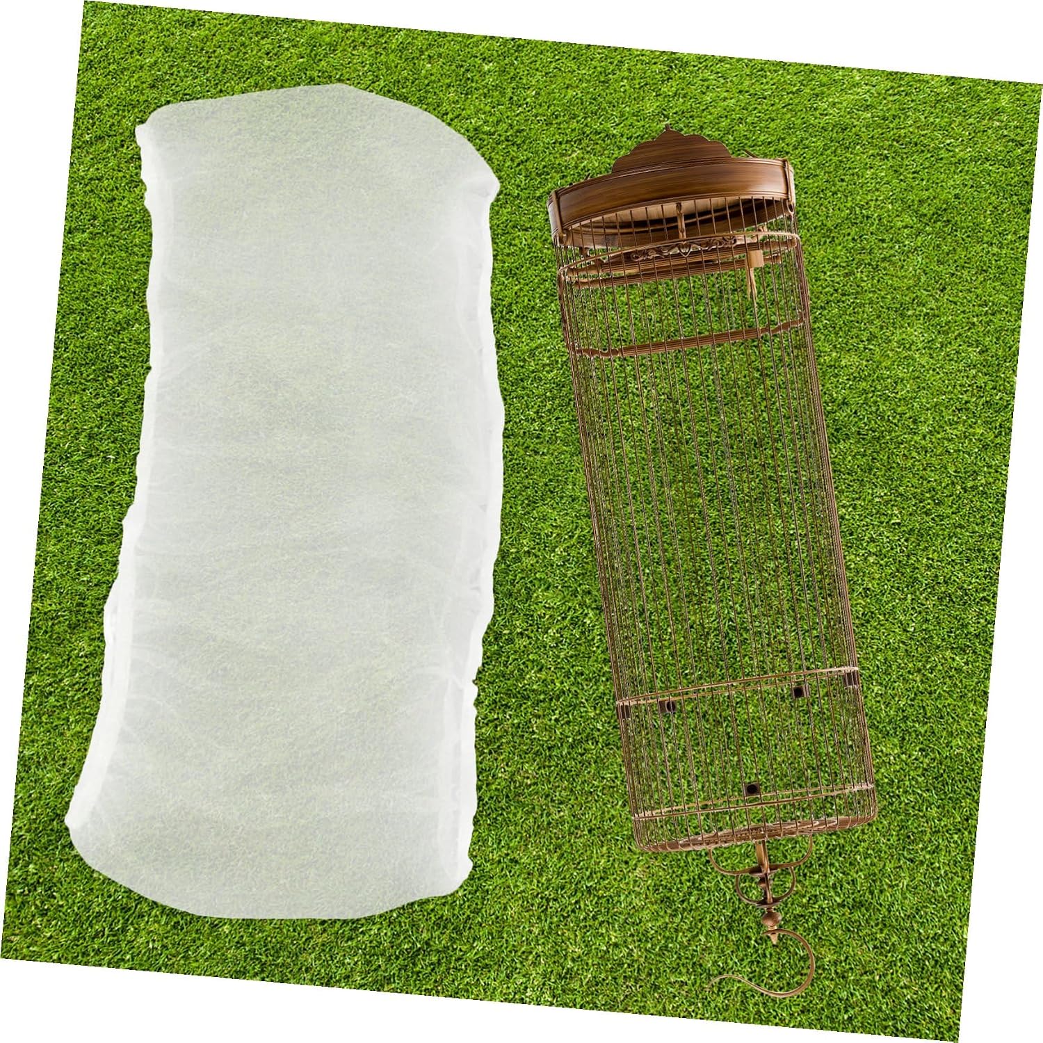 Bird Cage Cover Elastic Polyester Mesh Skirt for Airy Protection Fits Various for Parrots Birds Durable Netting for Year Use