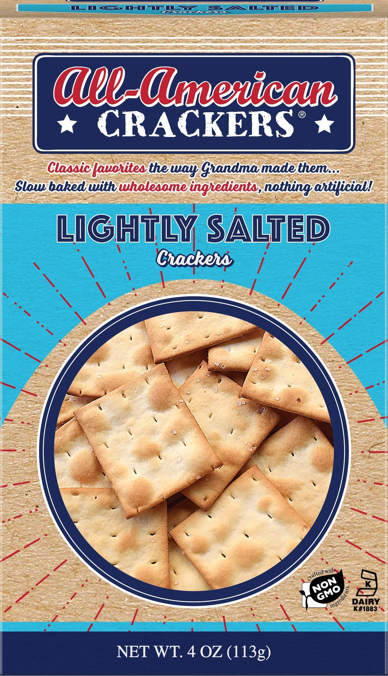 Partners All-American Crackers, Lightly Salted, 4 Ounce (Pack of 6)