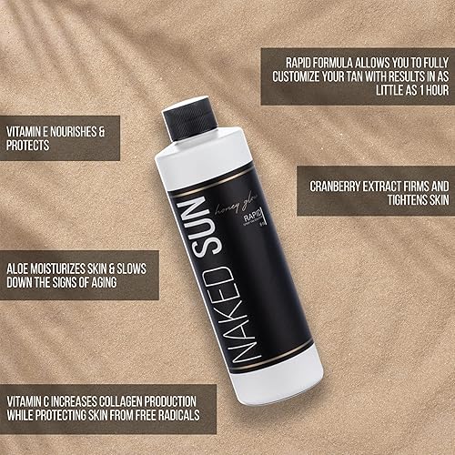 Miniatura 4 de Naked Sun Honey Glow Violet Rapid Spray Tan Solution - Aerógrafo de 32 onzas sin sol