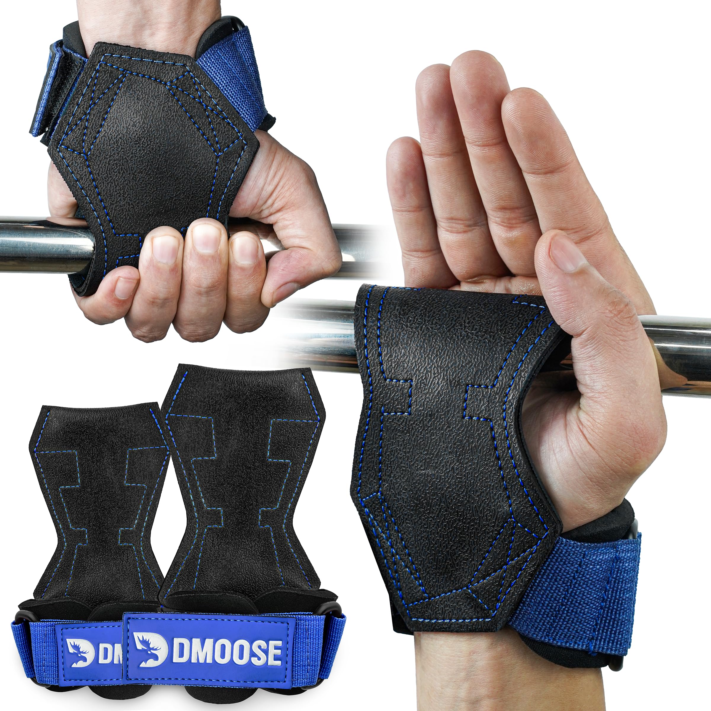 DMoose FitnessLifting Grips Straps - Elevate Your Lifts with Unbeatable Power Grips - Superior Support and Customizable Comfort for Intense Workouts