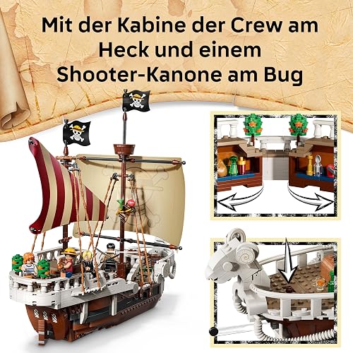 Lego One Piece Ship 75639 – Le Navire Pirate Flying Lamb – Ensemble Lego One Piece – Nouveautés 2025 (comprend une tuile imprimée) - 6