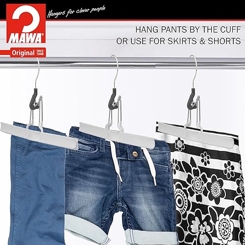 Miniatura 2 de Mawa Percha europea de acero antideslizante, ahorra espacio con gancho giratorio, sostiene pantalones, faldas y pantalones cortos, estilo M26, juego