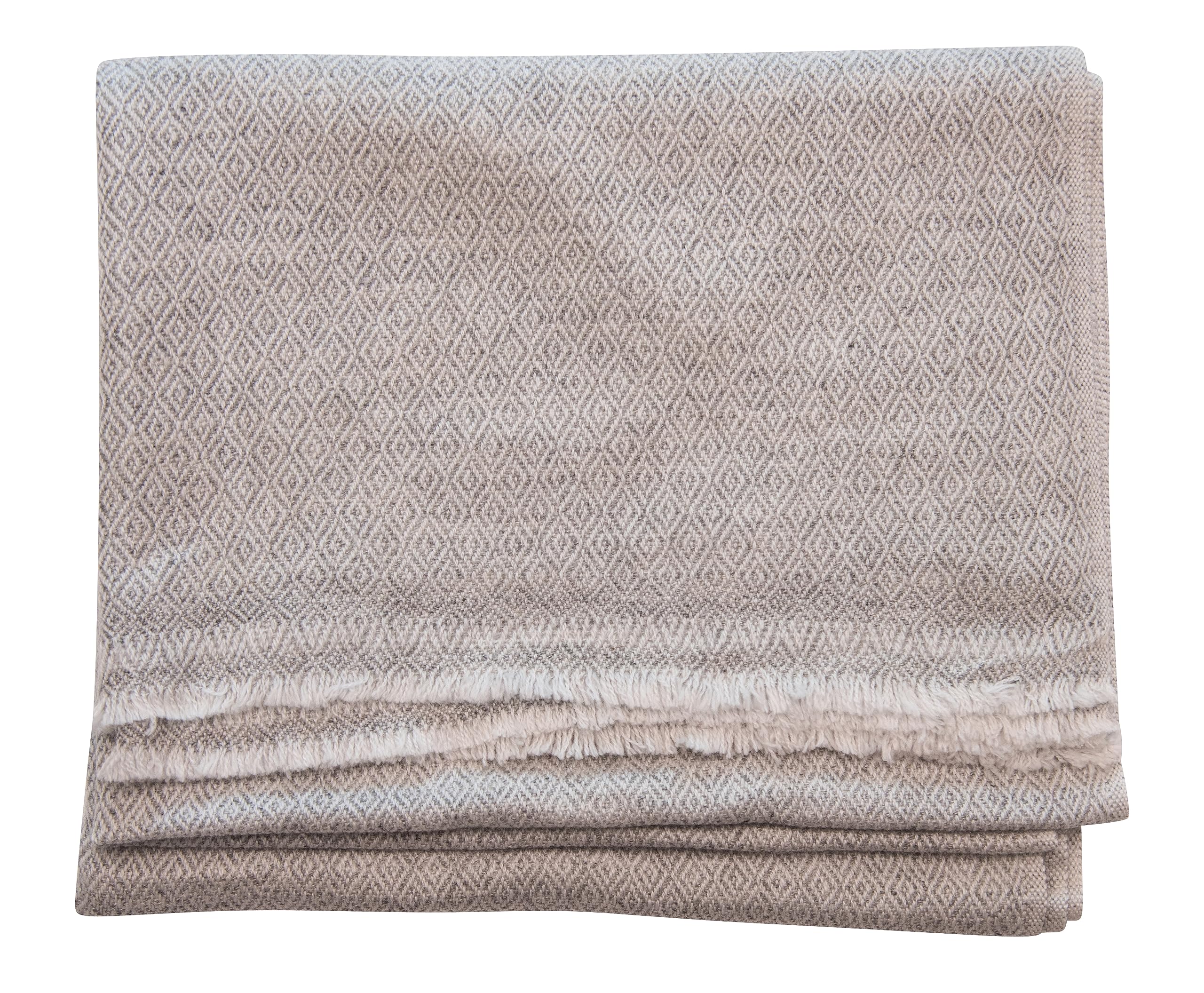 Sciarpa in Cashmere Unisex - Sciarpa in Lana di Cashmere per Donna e Uomo Leggera a Motivo a Quadri - Sciarpa Avvolgente Calda 68 x 190 cm, Sciarpa al Collo - Prodotto in Nepal