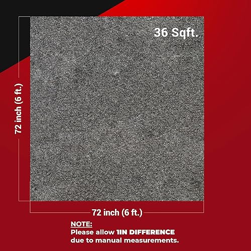 Vista 13 de Bbox Alfombra negra no tejida Febric Longitud: 72 pulgadas (6 pies), ancho: 43 pulgadas (3 pies 7 pulgadas) para altavoz Sub Box Alfombra hogar