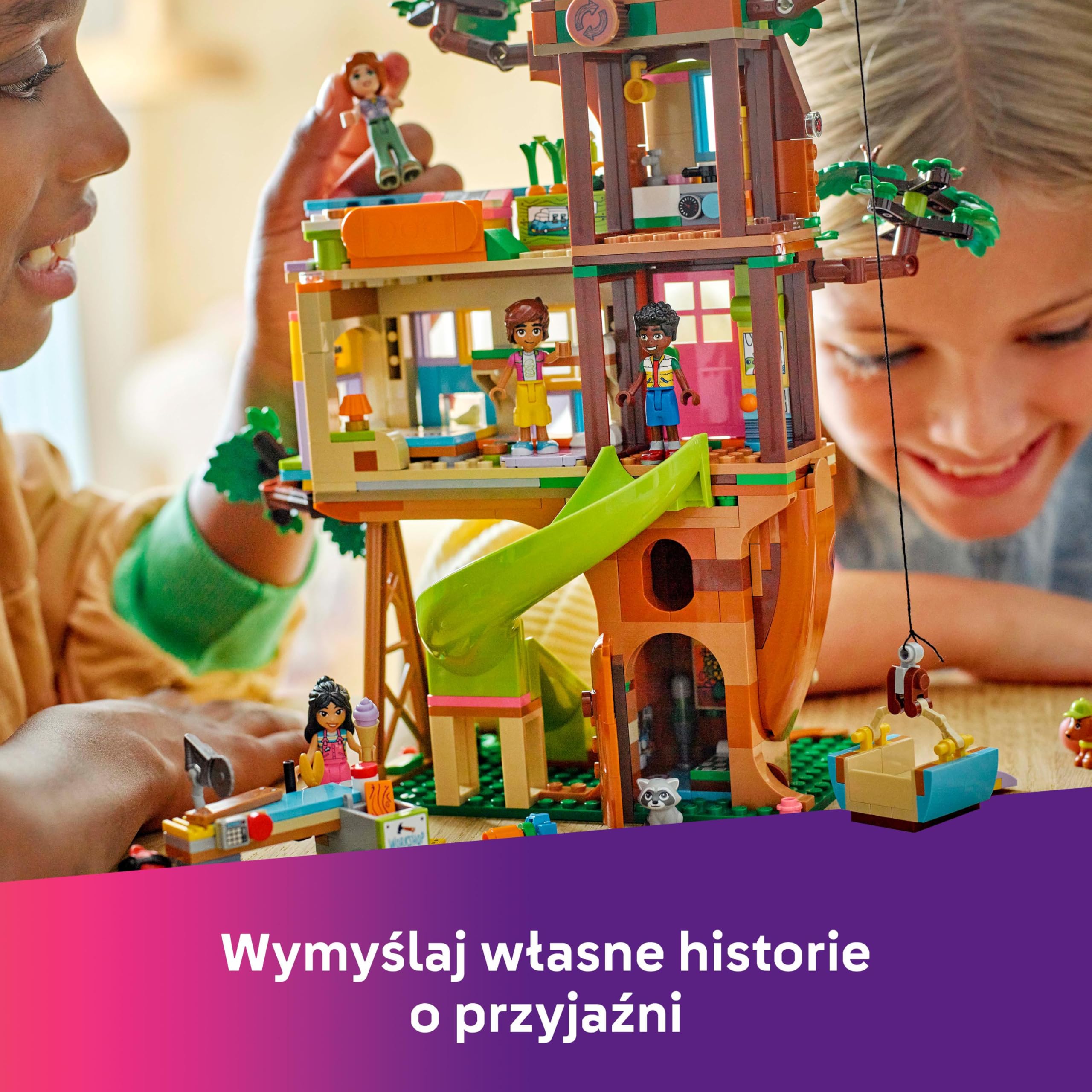 LEGO Friends Spotkanie w domku na Drzewie Przyjaźni 42652 | Zabawa w przyjaźń, zestaw ze zwierzątkami, prezent dla dziewczynki i chłopca 8+, 701 elementów