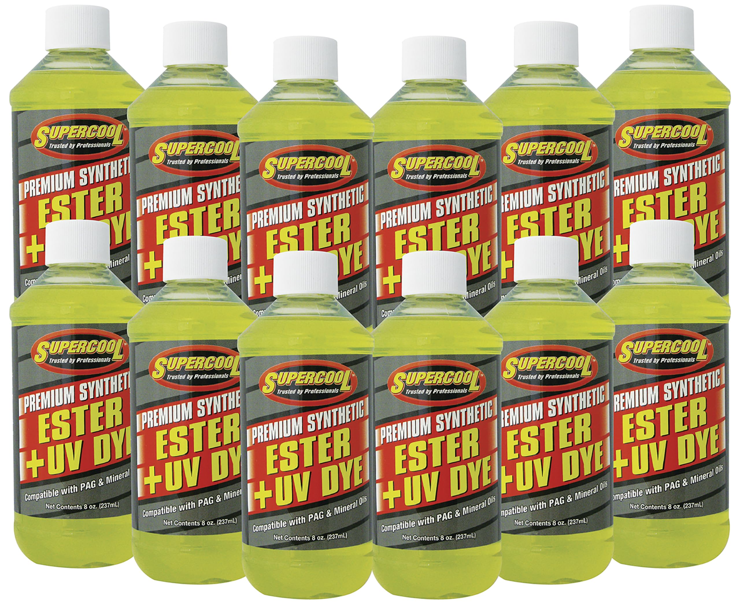 TSI Supercool E8-12CP Ester Oil with UV Dye 8oz 12-Pack
