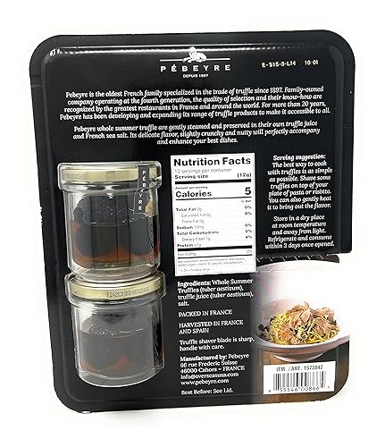 Miniatura 2 de Pebeyre Trufas de verano enteras Tuber Aestivum, 2.12 onzas (paquete de 2)
