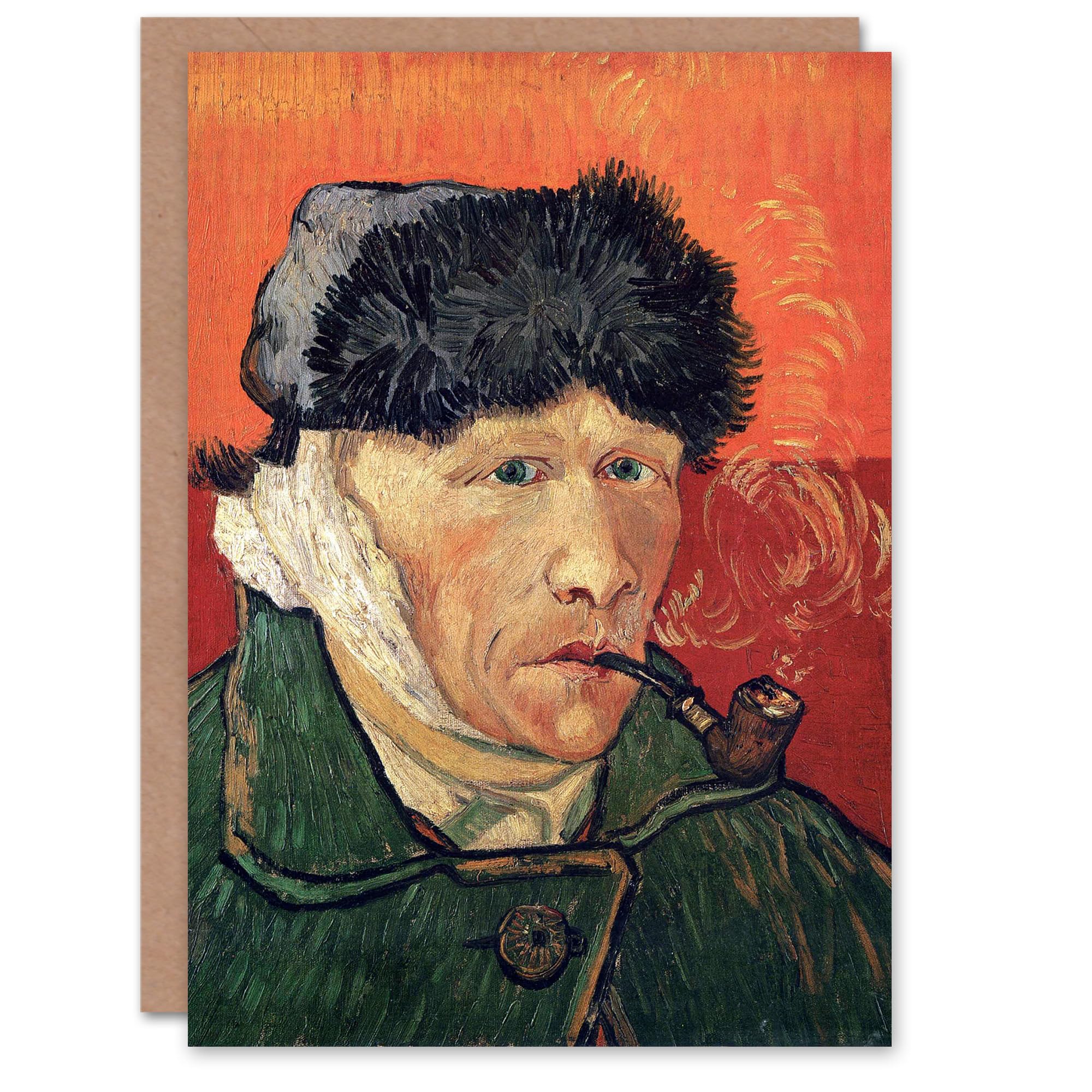 Artery8 Vincent van Gogh Art Card Self Portrait with Bandaged Ear and Pipe