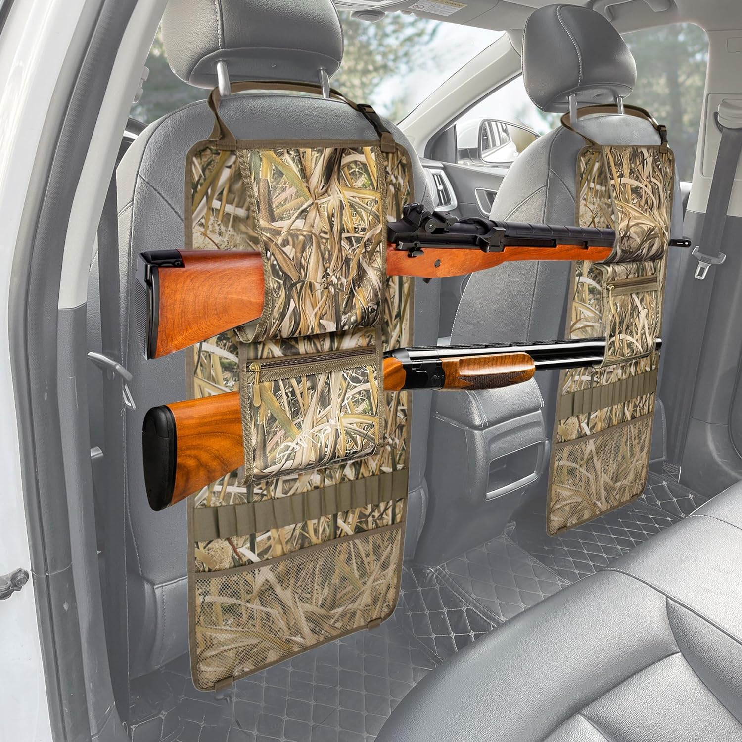 MYDAYS 2 Pack Tactical Seat Back Gun Rack, Camo Front Seat