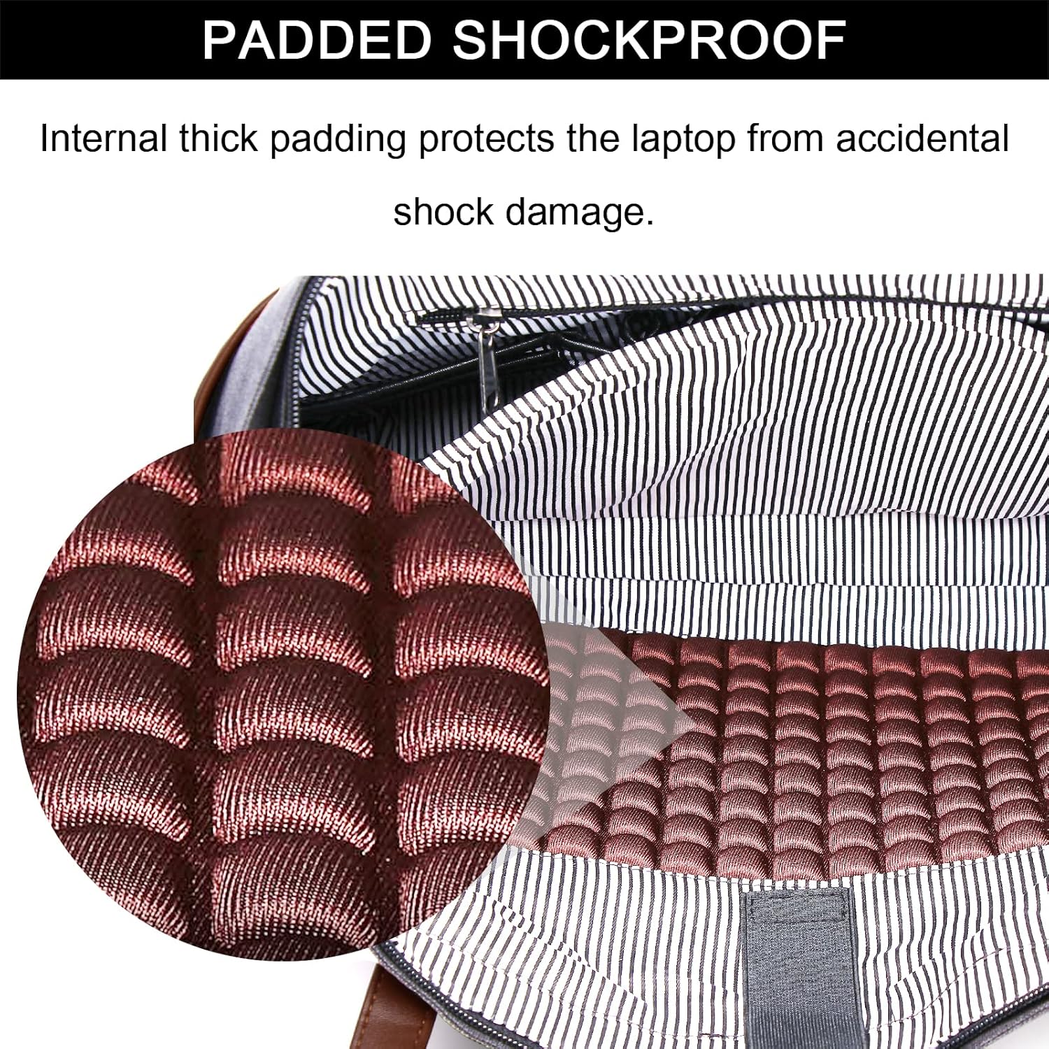 Laptop Bag for Women,ChaseChic Waterproof Classic Teacher's Tote Bag 15.6in Computer Work Bags for Women with Luggage Strap - Image 3