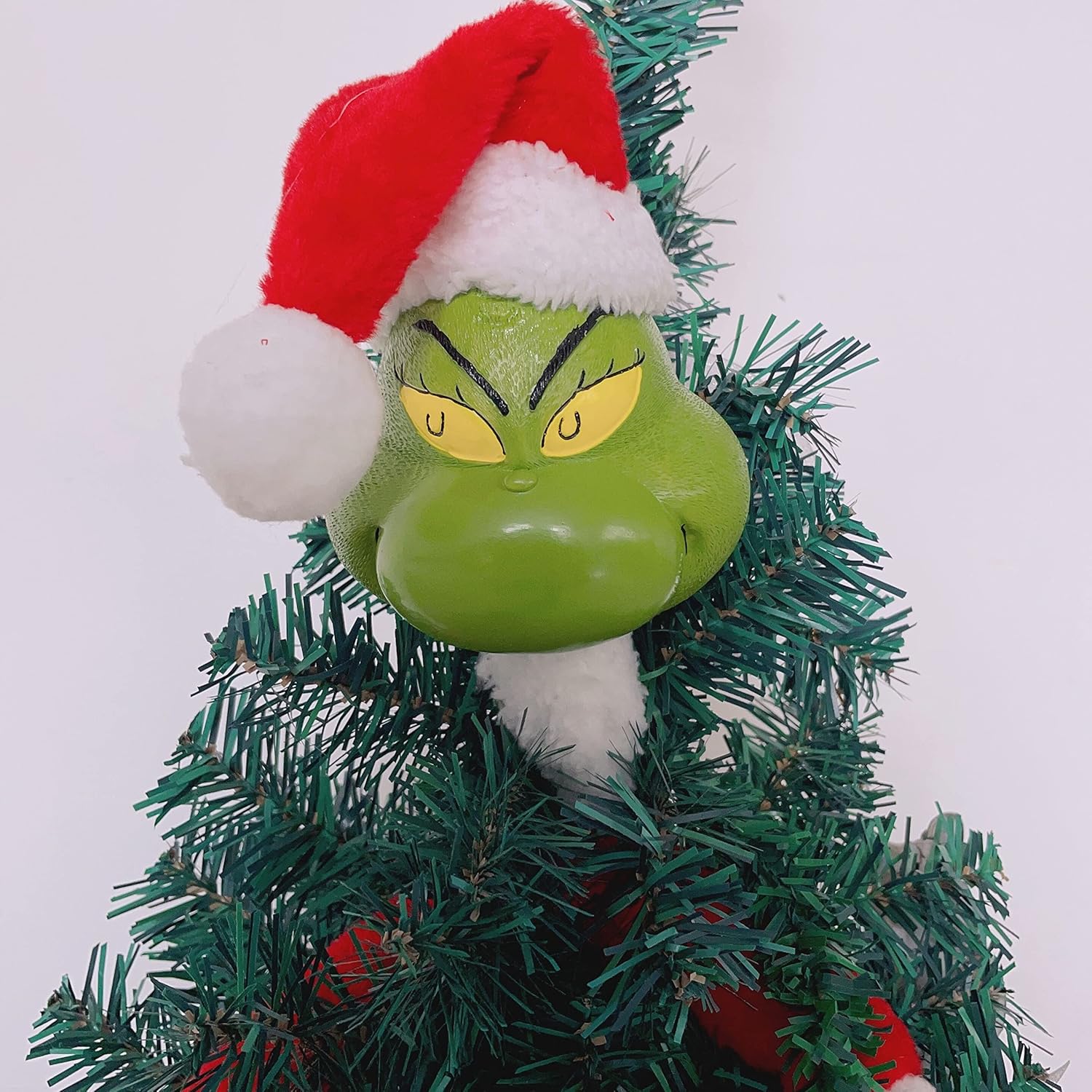 Christmas Tree Decoration, Elf Head, Arms and Legs for Christmas Tree, Stole Christmas Elf Stuffed Stuck Tree Topper Garland Ornaments (A)