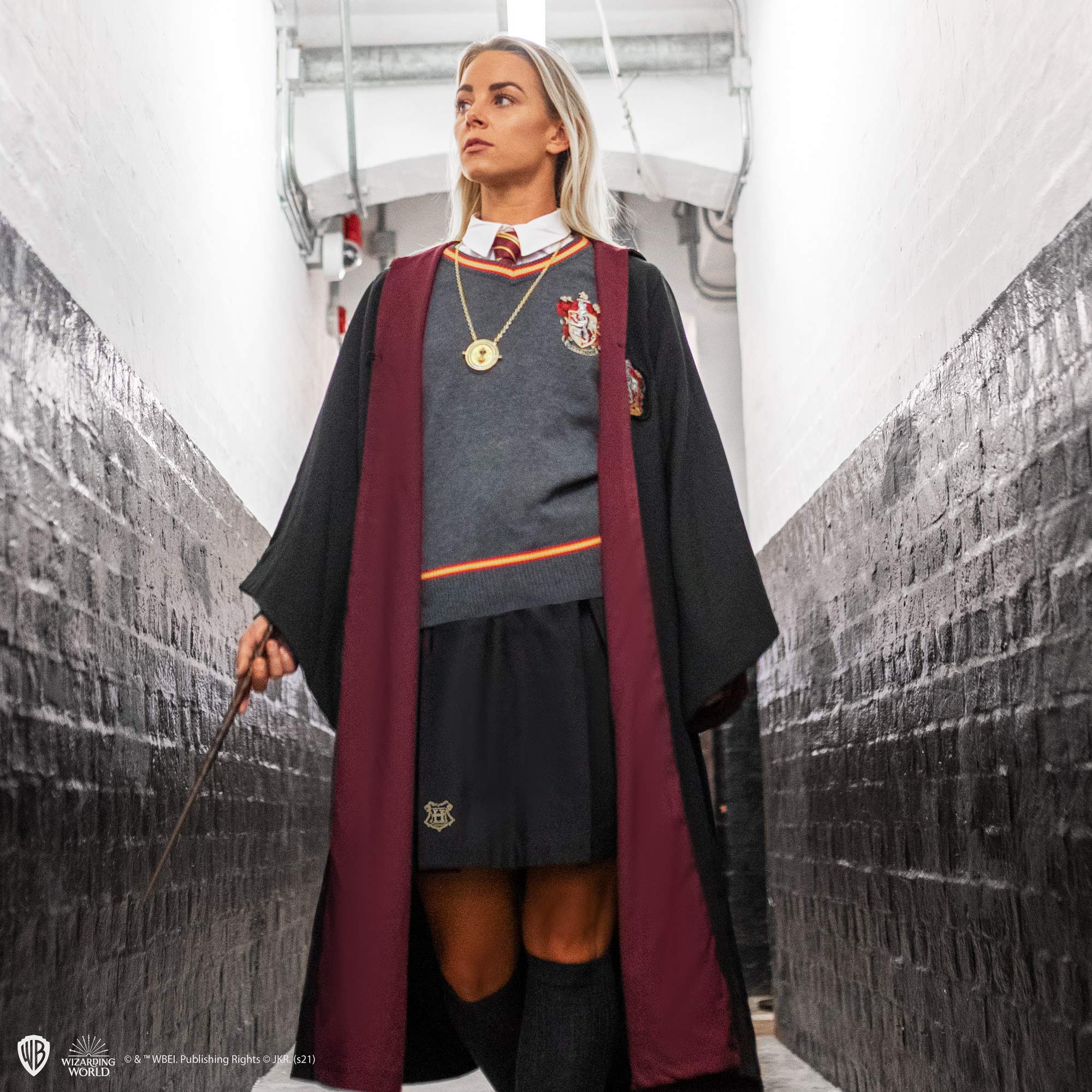 Cinereplicas Falda de estudiante Hermione - Harry Potter - Falda Informal Unisex Adulto Negro Tiro medio EU Large