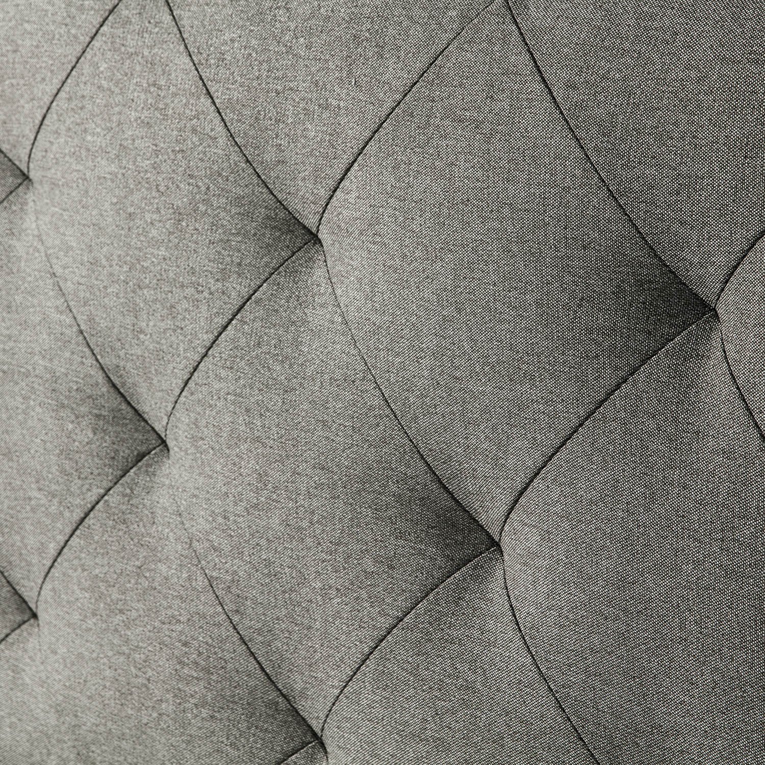 Tête de lit Milano 150X60, Losanges en Tissu Gris, 8 cm d'épaisseur