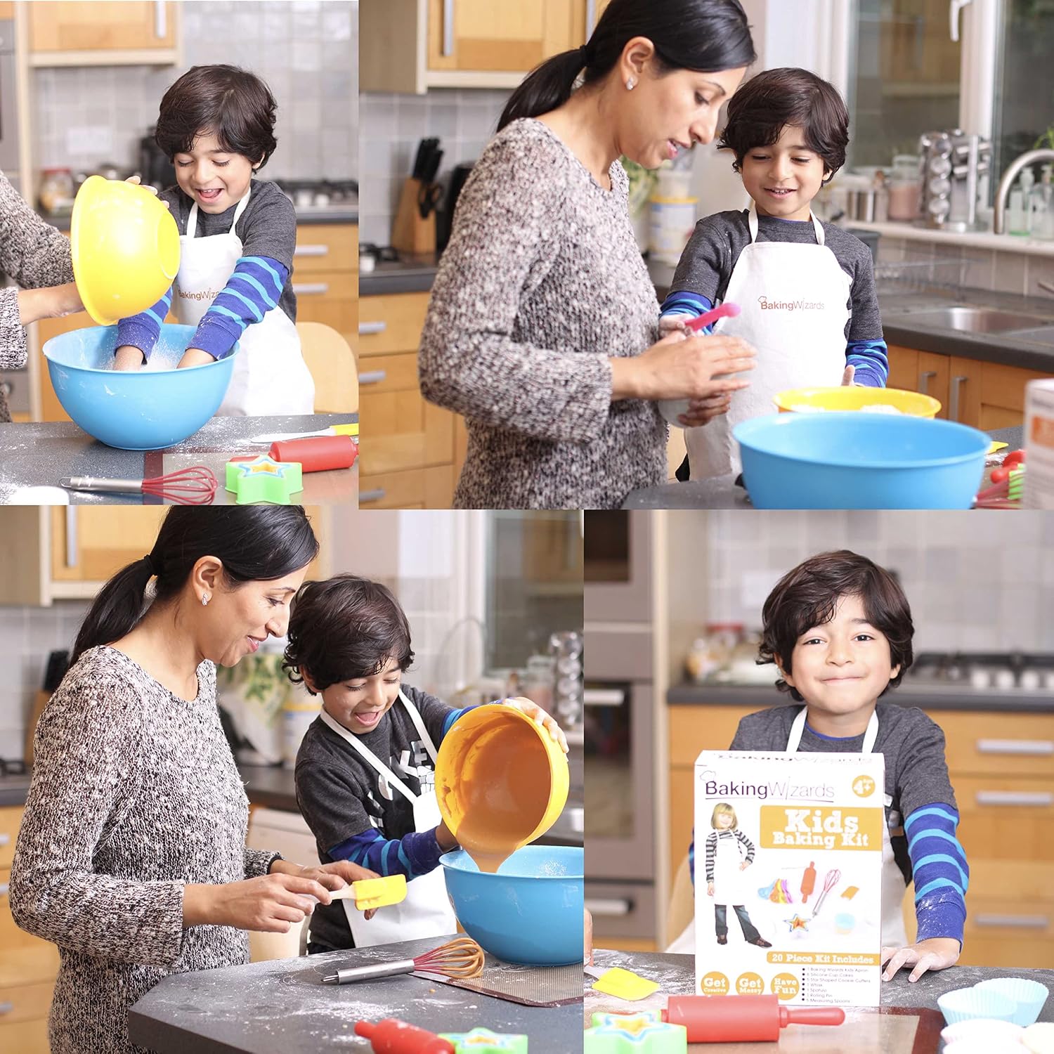 Deluxe Kids Baking Set with Apron and Real Kitchen Cooking Utensils - Suitable for Boys & Girls Ages 3 Years & Up - Ideal Christmas or Birthday Gift