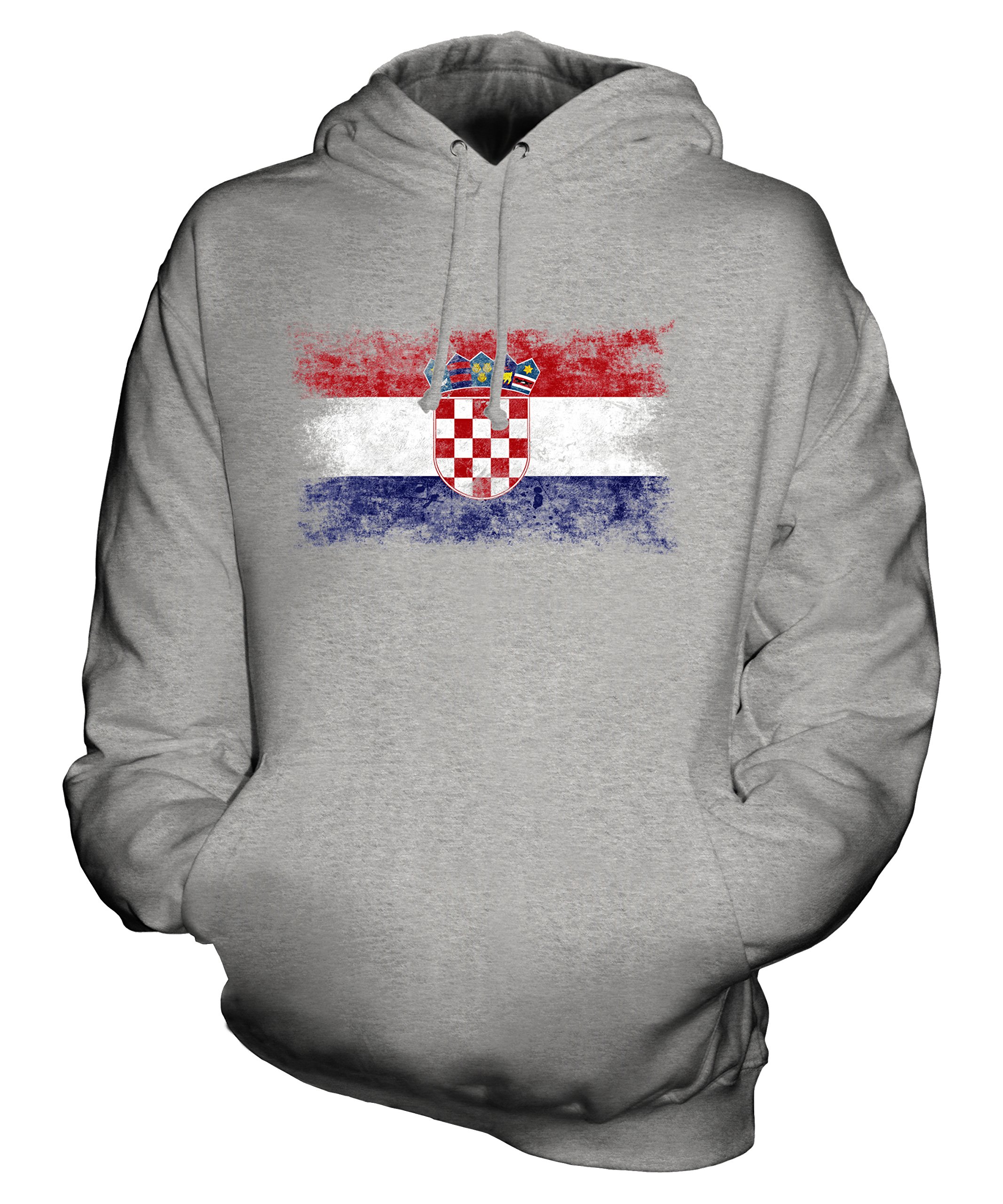 Sweat pull à capuche Croatie avec imprimé graphique rétro effet usé authentique