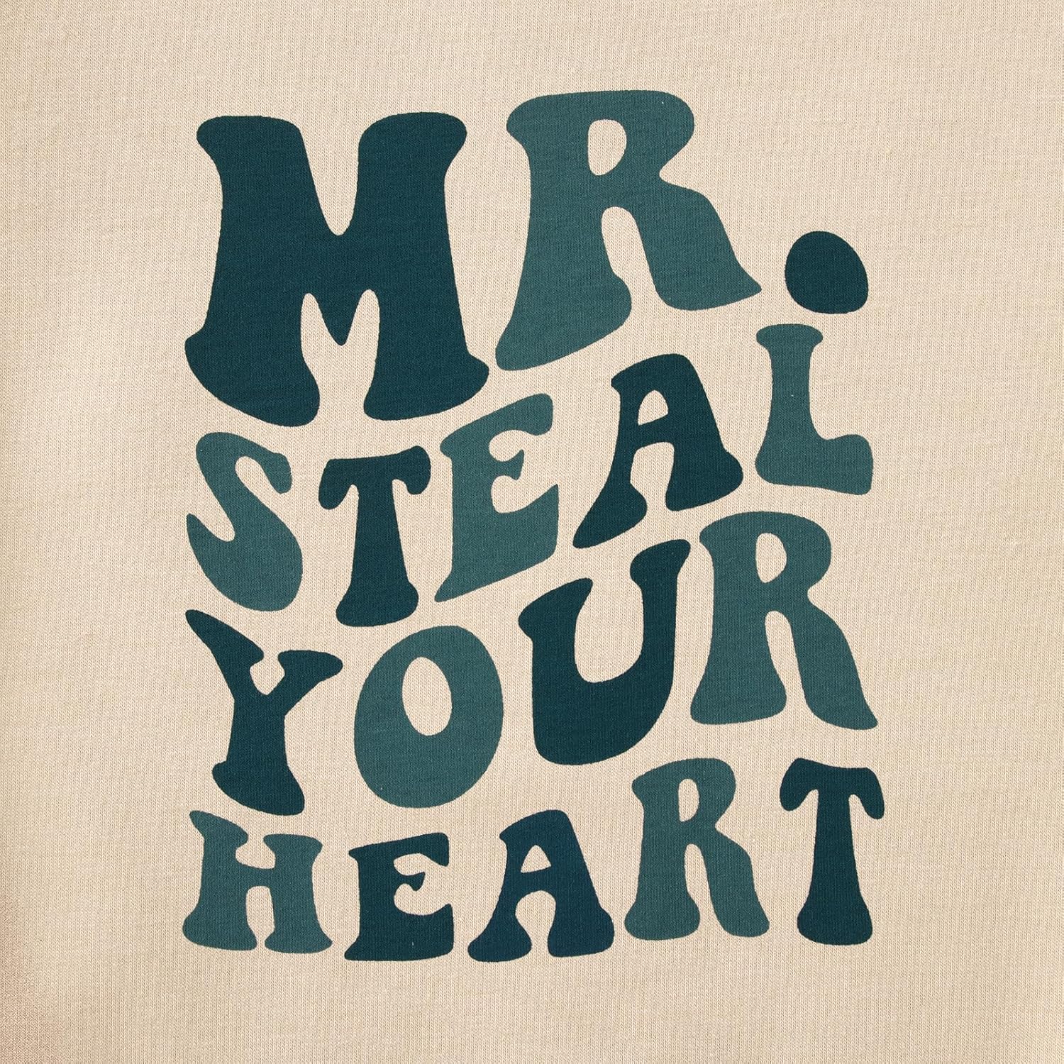 BOUTIKOME Toddler Boy Valentines Sweatshirts Mr. Steal Your Heart Shirts Baby Long Sleeve Pullover Spring Tops Clothes - Image 6