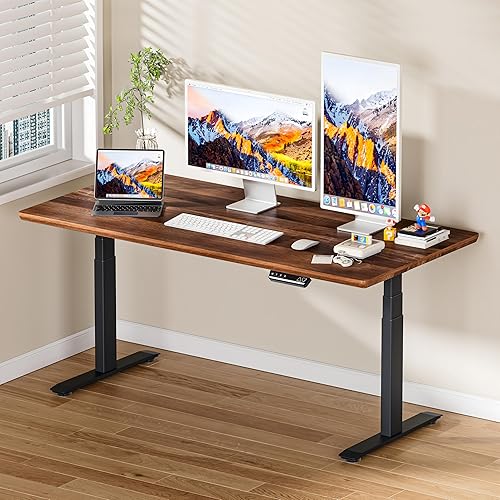 Miniatura 2 de Okin Marco de escritorio eléctrico de pie, patas de escritorio ajustables en altura para mesa de 47 a 63 pulgadas, capacidad de carga ergonómica de