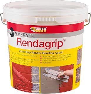 Everbuild 507 Rendagrip | Quick Drying, Extra Grip Render Bonding Agent, Suitable for Concrete, Brickwork and Blockwork - 10 Litre