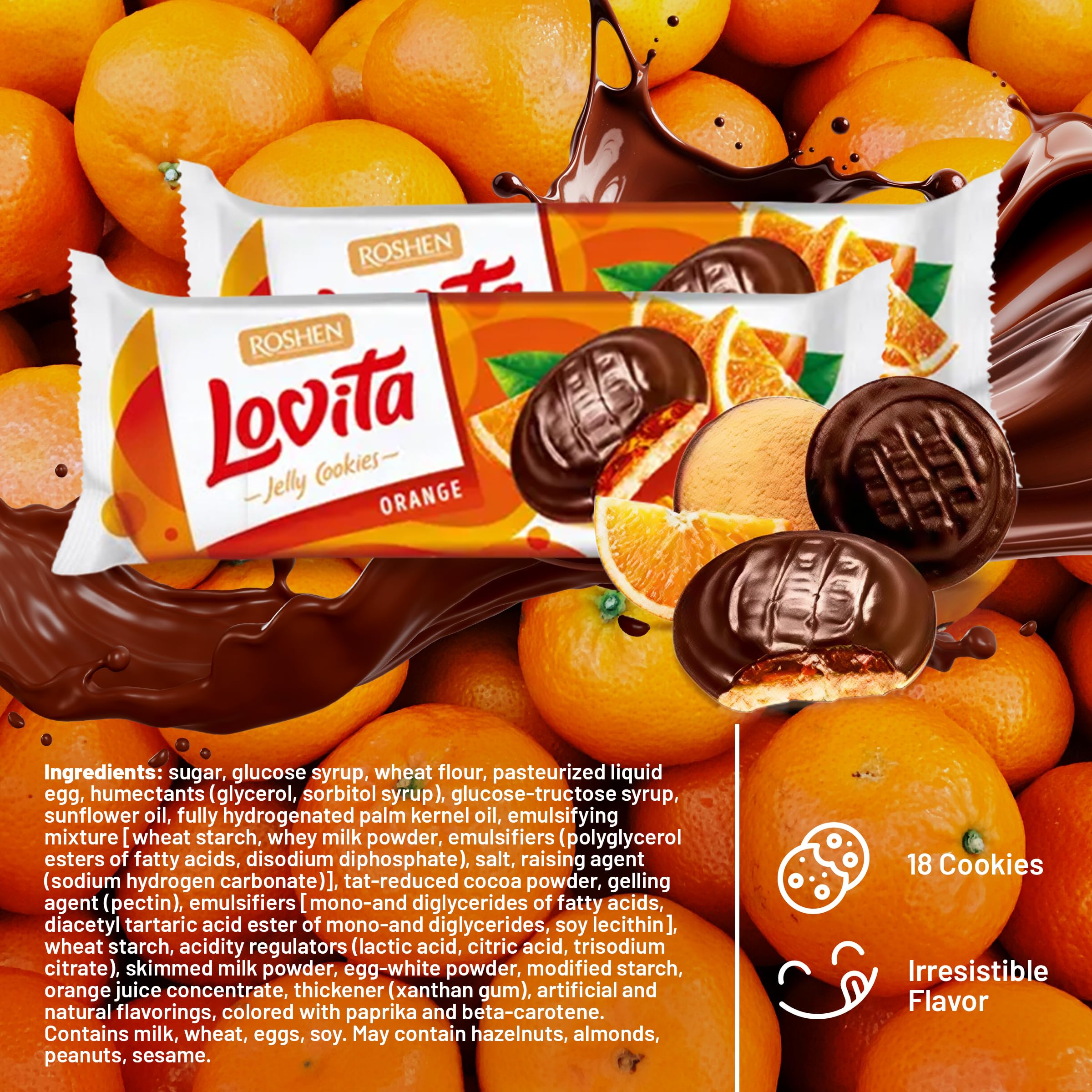 Amazon.com: Roshen “Lovita” Jelly Cookies, Biscuits with Orange