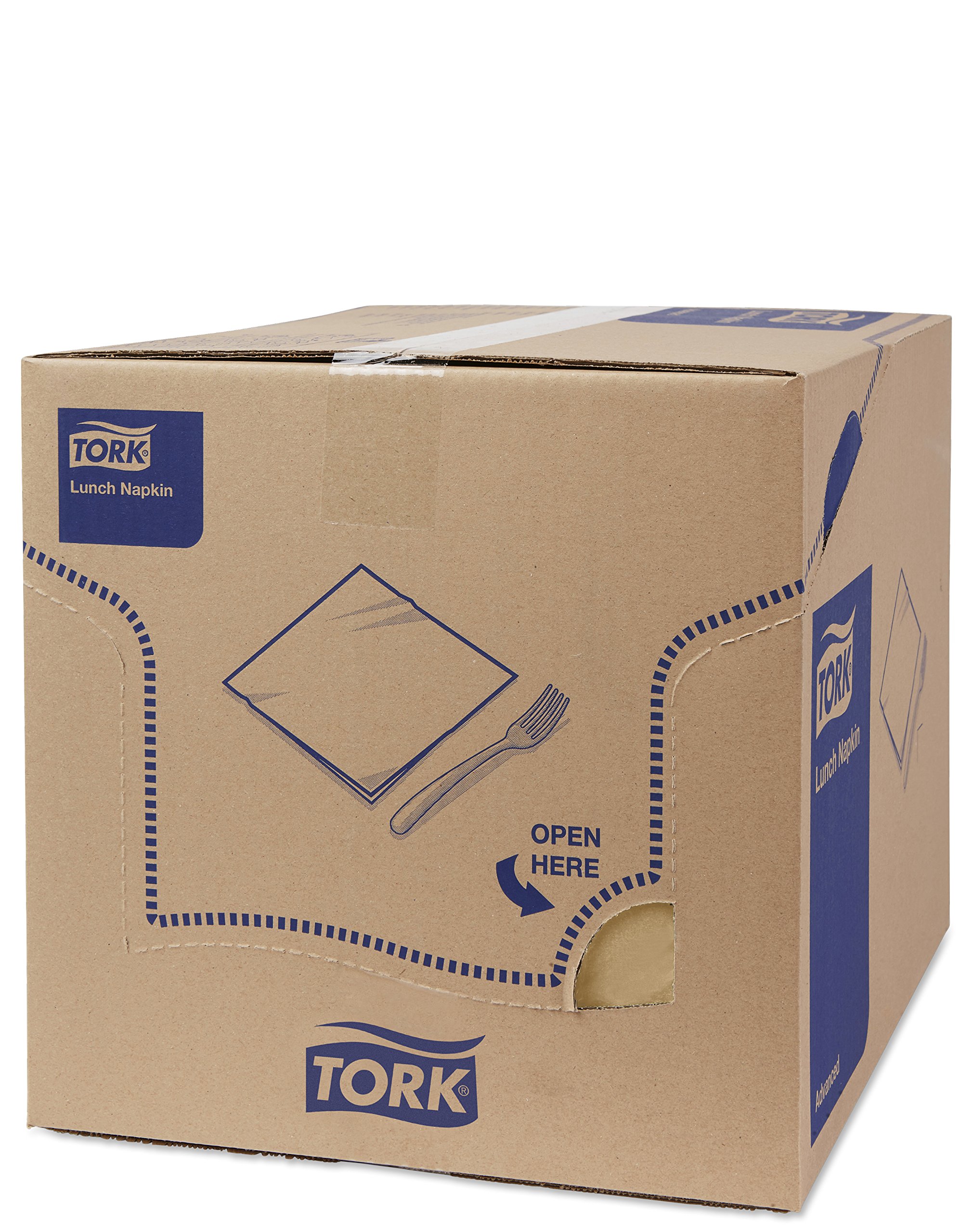 Tork 470000 Tovagliolo Lunch Soft nocciola Advanced, 3 veli, piegato in 4, 10 pacchi x 150 tovaglioli (1500 pz), 33 cm (lungh.) x 32,6 cm (largh.)