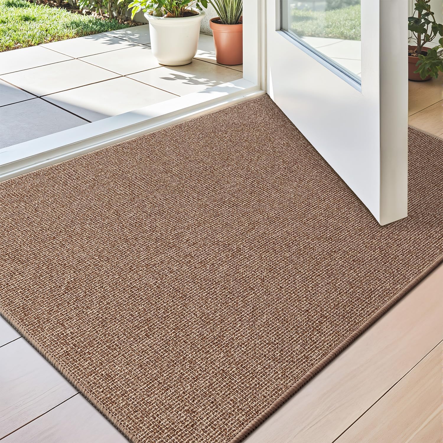 LUMI Indoor Ultra Thin Door Mat in a home entryway