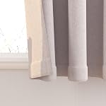 Beige Small Tiers 2 Pack Faux Linen Textured Kitchen Short Small Mini Window Curtains Valance 30 inches Length Privacy Home Decor Classic Cafe Basement Living Room/Bedroom 34W by 30L Rod Pocket