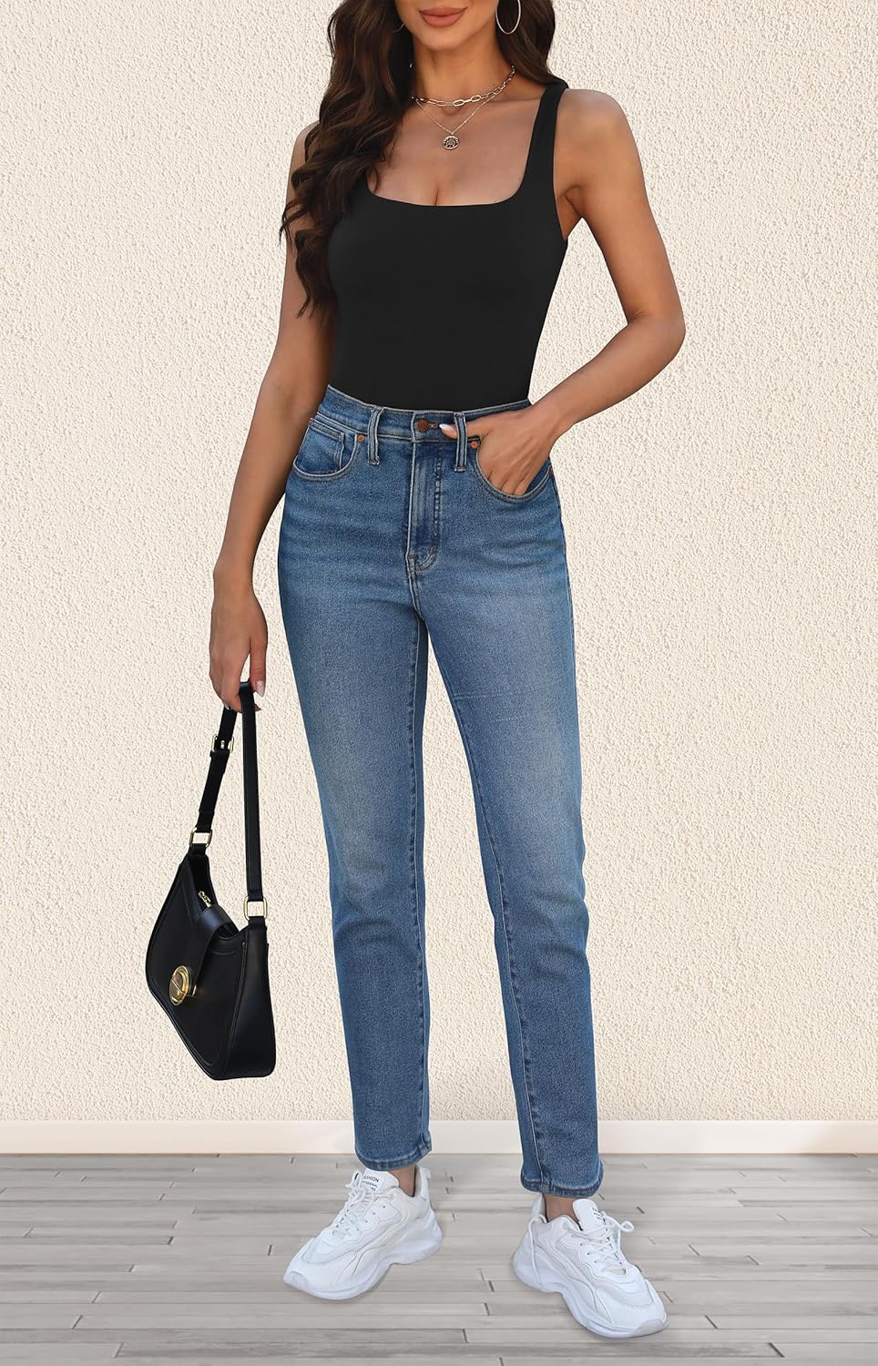 Womens Tank Tops Dressy Summer Sleeveless Shirts Sexy Square Neck Double Lined Fitted Tops T Shirts Blouses - Image 5