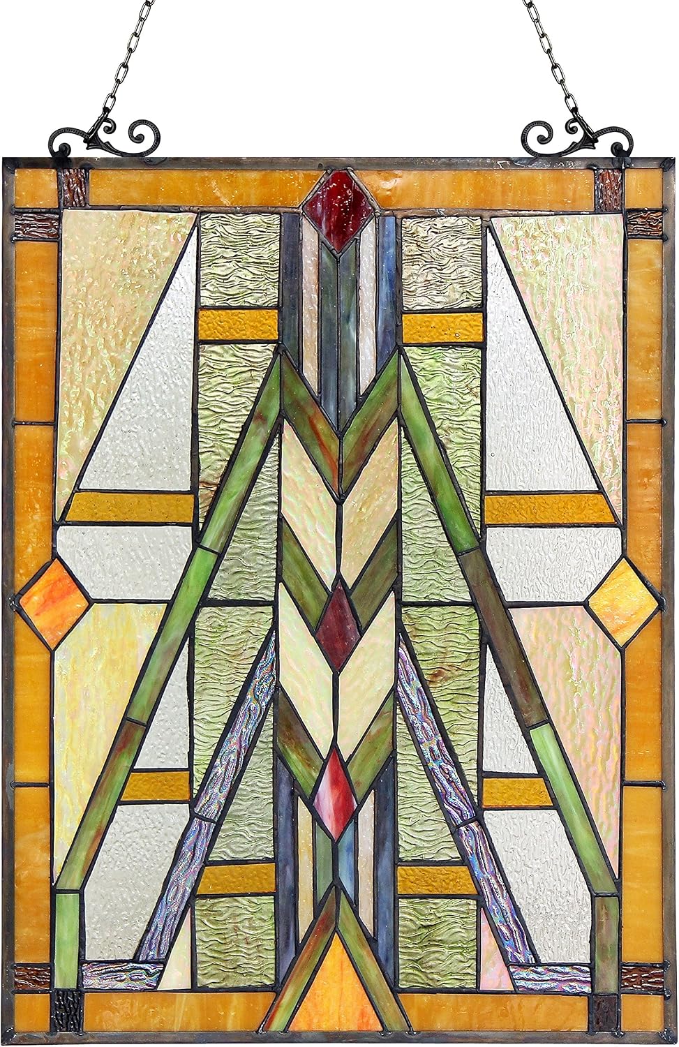 Tiffany-Glass Window Panel 17.5x25