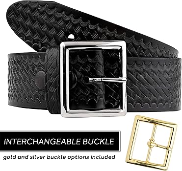 Amazon.com: Perfect Fit Leather Basket Weave 1.75 Garrison Belt