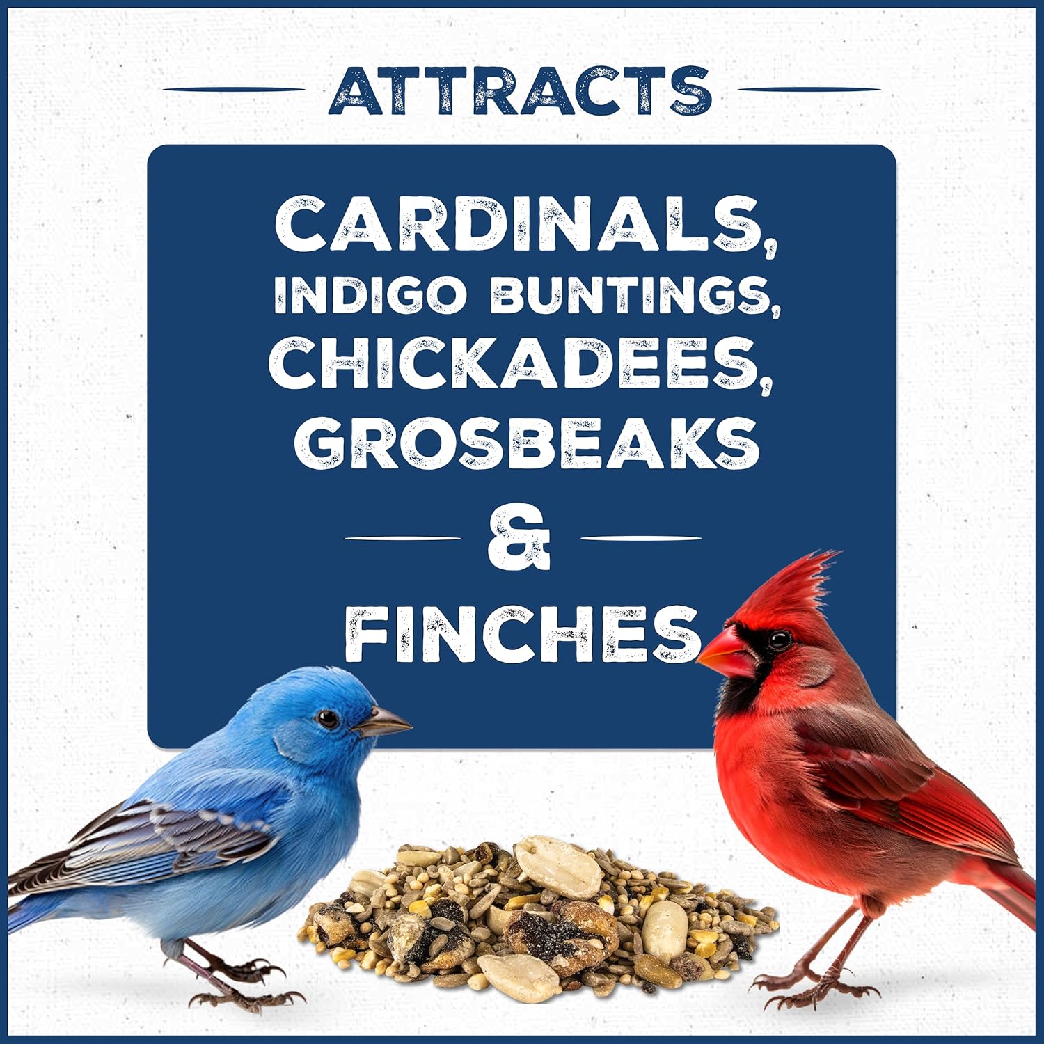 Pennington Pride Waste-Free Blend, Wild Bird Seed for Outside Feeders, With Sunflower Chips for Attracting Songbirds, No-Hull and No-Waste, 10-lb. Bag