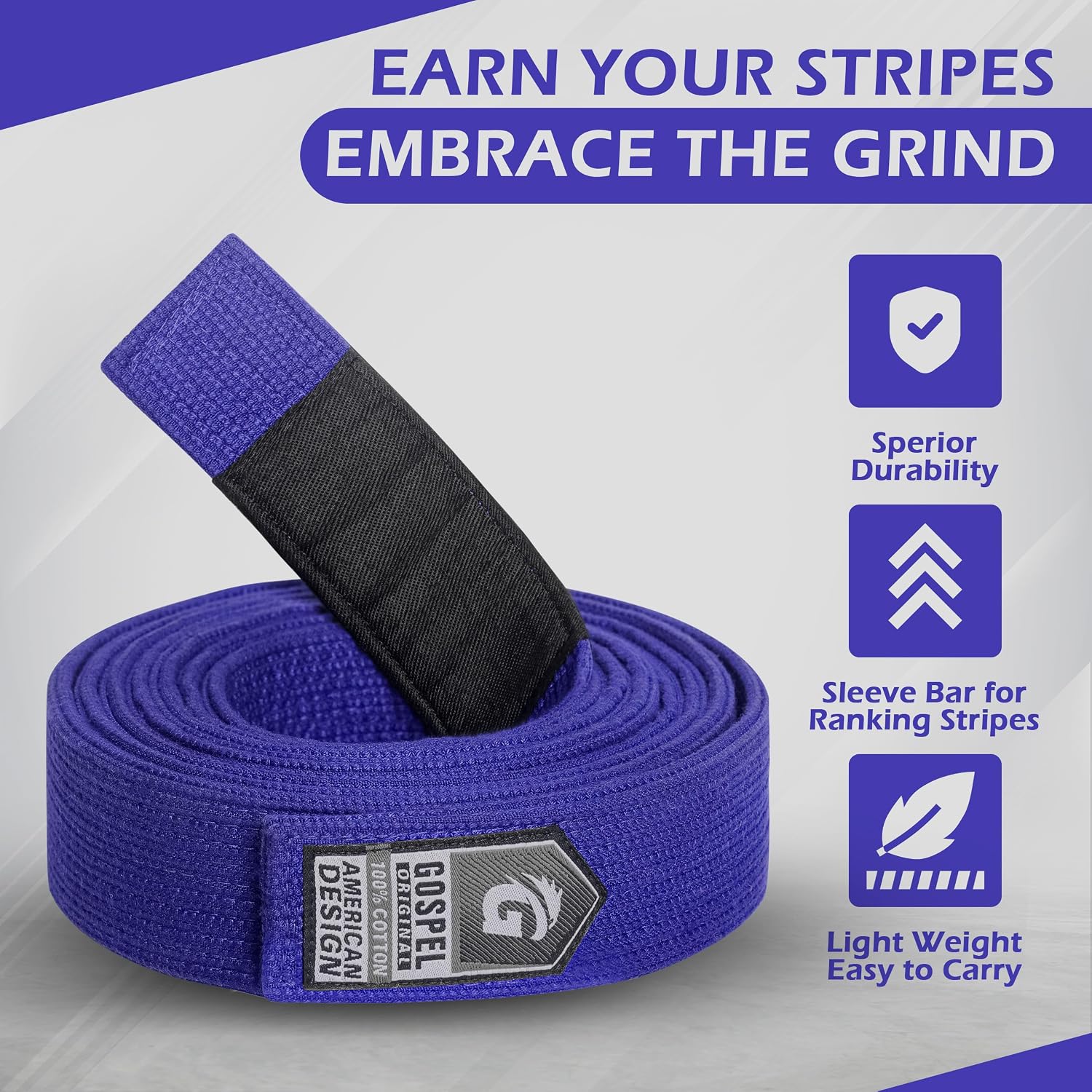 GOSPEL Pearl Weave Series BJJ Belt for Men & Women | Brazilian Jiu Jitsu Belt with Pearl Colors