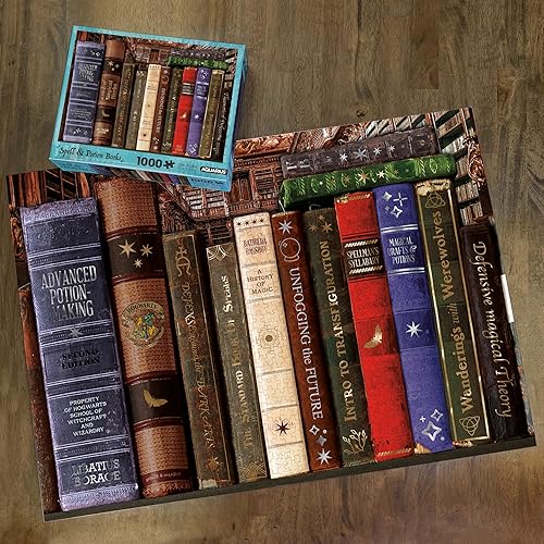 Miniatura 3 de AQUARIUS Rompecabezas de libros de hechizos y pociones (rompecabezas de 1000 piezas), sin deslumbramiento, ajuste de precisión, 22 x 28 pulgadas
