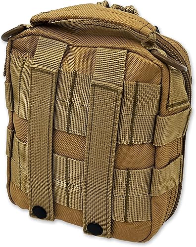 Miniatura 3 de Lightning X Premium IFAKGunshot Trauma Bloodstop MOLLE Kit con QuikClot y torniquete, color bronceado